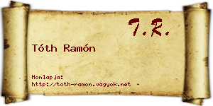 Tóth Ramón névjegykártya